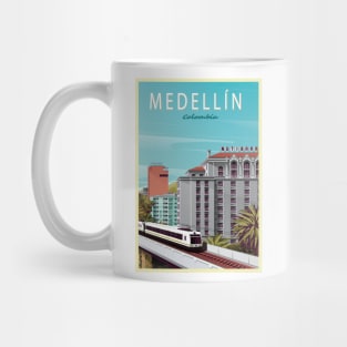 Medellin, Colombia - Vintage Travel Poster Mug